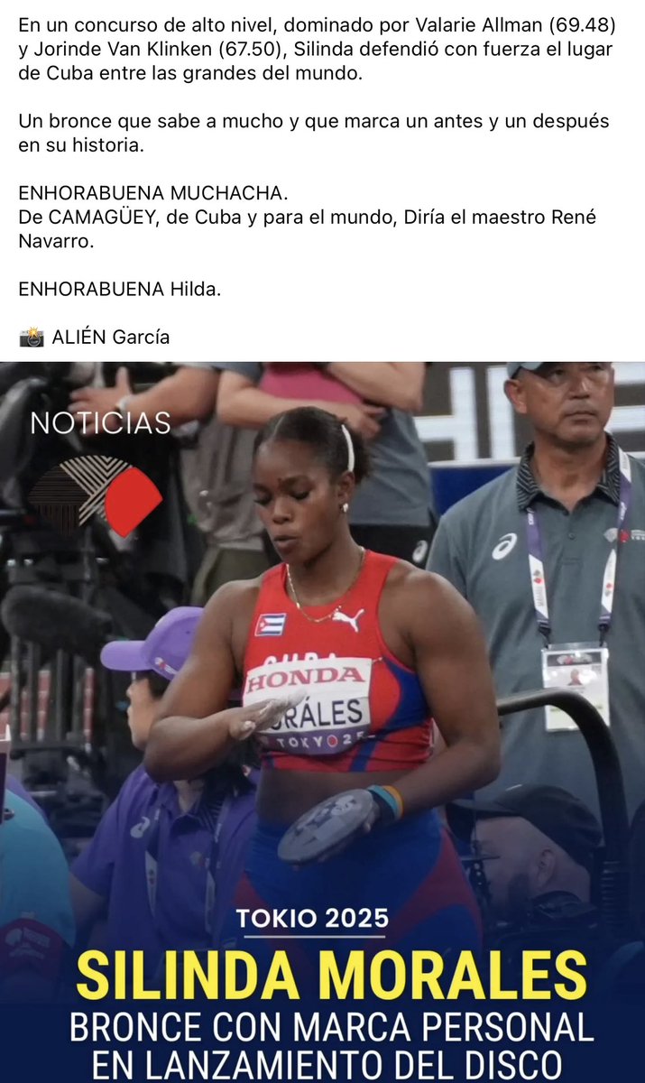 Los medios de prensa utilizando mis fotos del mundial 🙂. Con mi autorización claro. Gracias <a href="/deporcuba/">Deporcuba</a>