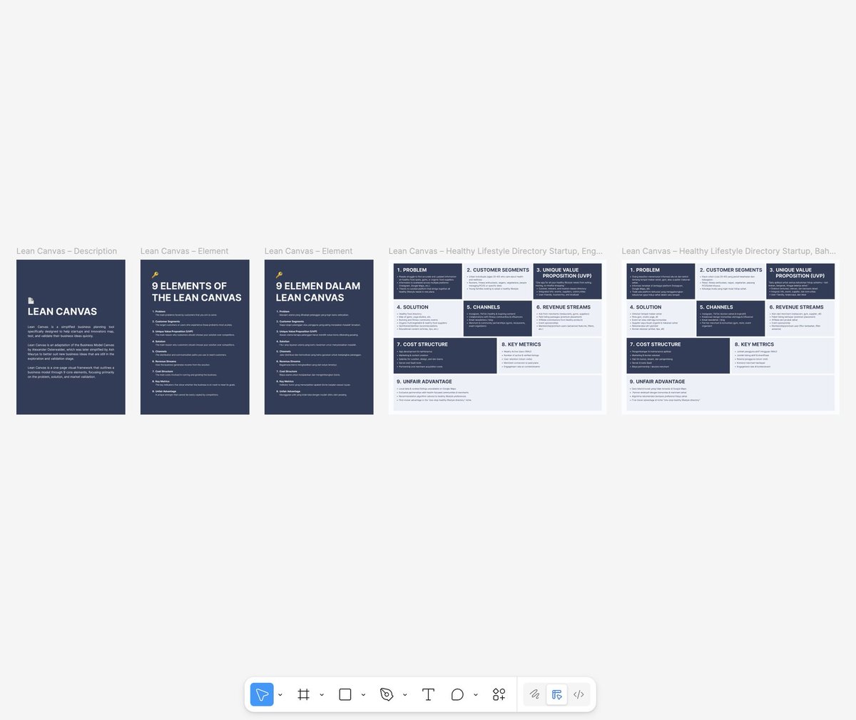 Sneak peek,

FREE Lean Canvas Template, Figma.

#leancanvas