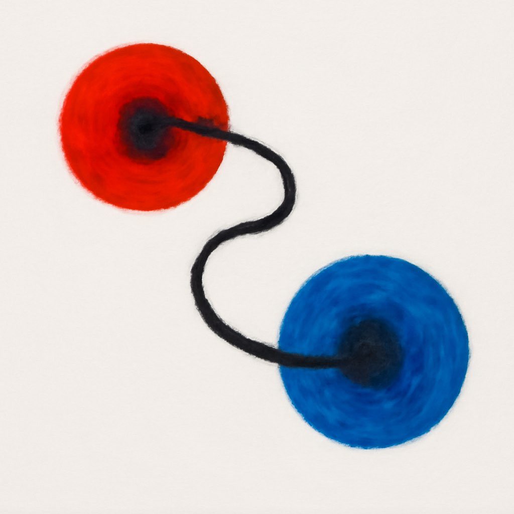 Квантовая запутанность III

Работа входит в серию «Квантовое — красивое».

#квантоваязапутанность 
#квантовоекрасивое
#neuropila 
#нейропила 
#рпарт
#современноеискусство 
#contemporaryart