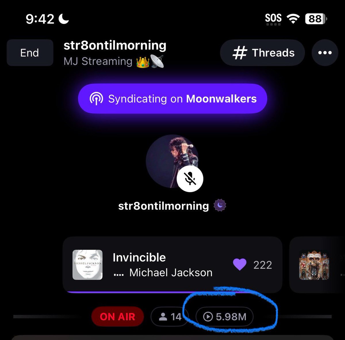 We are SO CLOSE to reaching 6mil streams on Stationhead 👀come join us on the OFFICIAL MOONWALKERS CHANNEL to reach our goal for MICHAEL JACKSON and to hangout with some dope people and listen to the best Michael Jackson tracks in the process 💃🏽💃🏽stationhead.com/c/moonwalkers