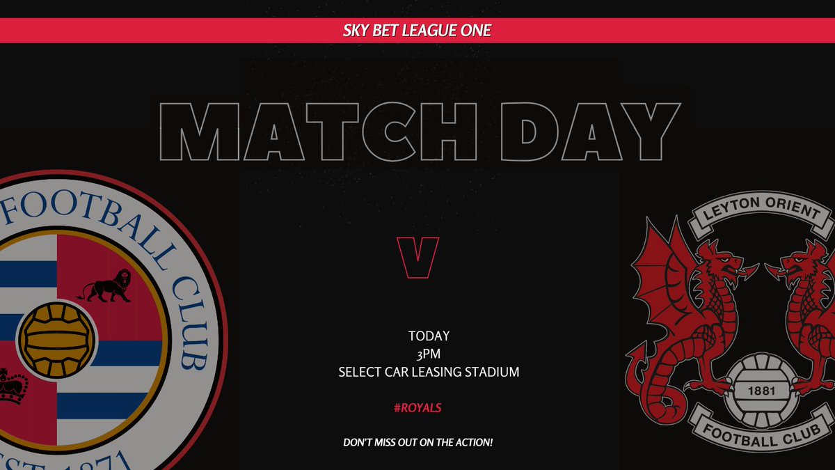 Hello match day. Supporting The Royals today?
We're open from midday so come and enjoy some tasty refreshments ahead of the game surrounded by fellow fans.

📍Find us between Gates 7 &amp; 8 at the stadium. Come on urzzz!! #readingfc