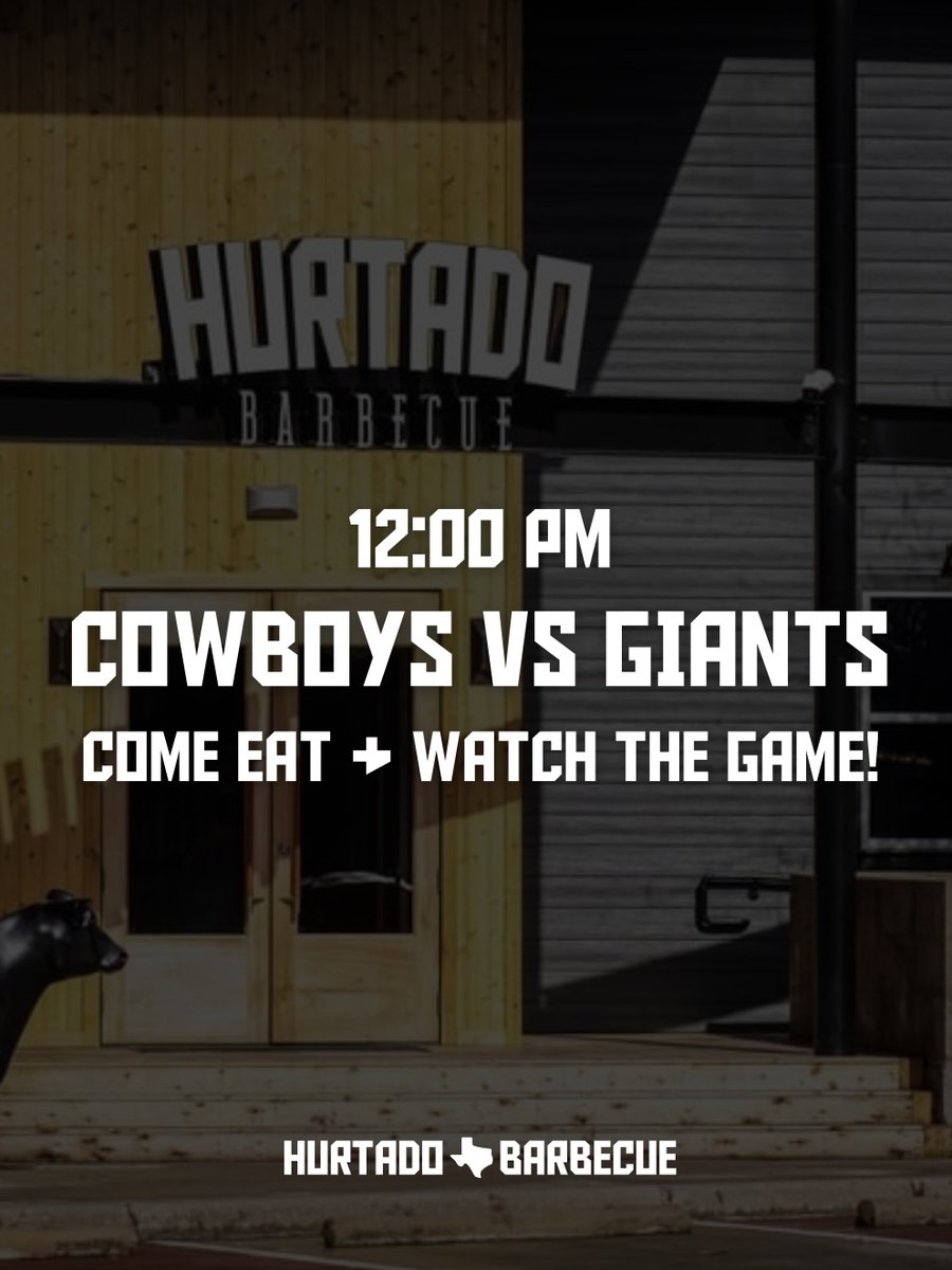 It’s game day, y’all! 🏈🔥 If you’re headed to the stadium, swing by our Arlington location after the game — we’re just minutes away, with plenty of barbecue and drinks right across the patio from @haytersbar 🍻

Not going to the game? No worries. All Hurtado locations will have