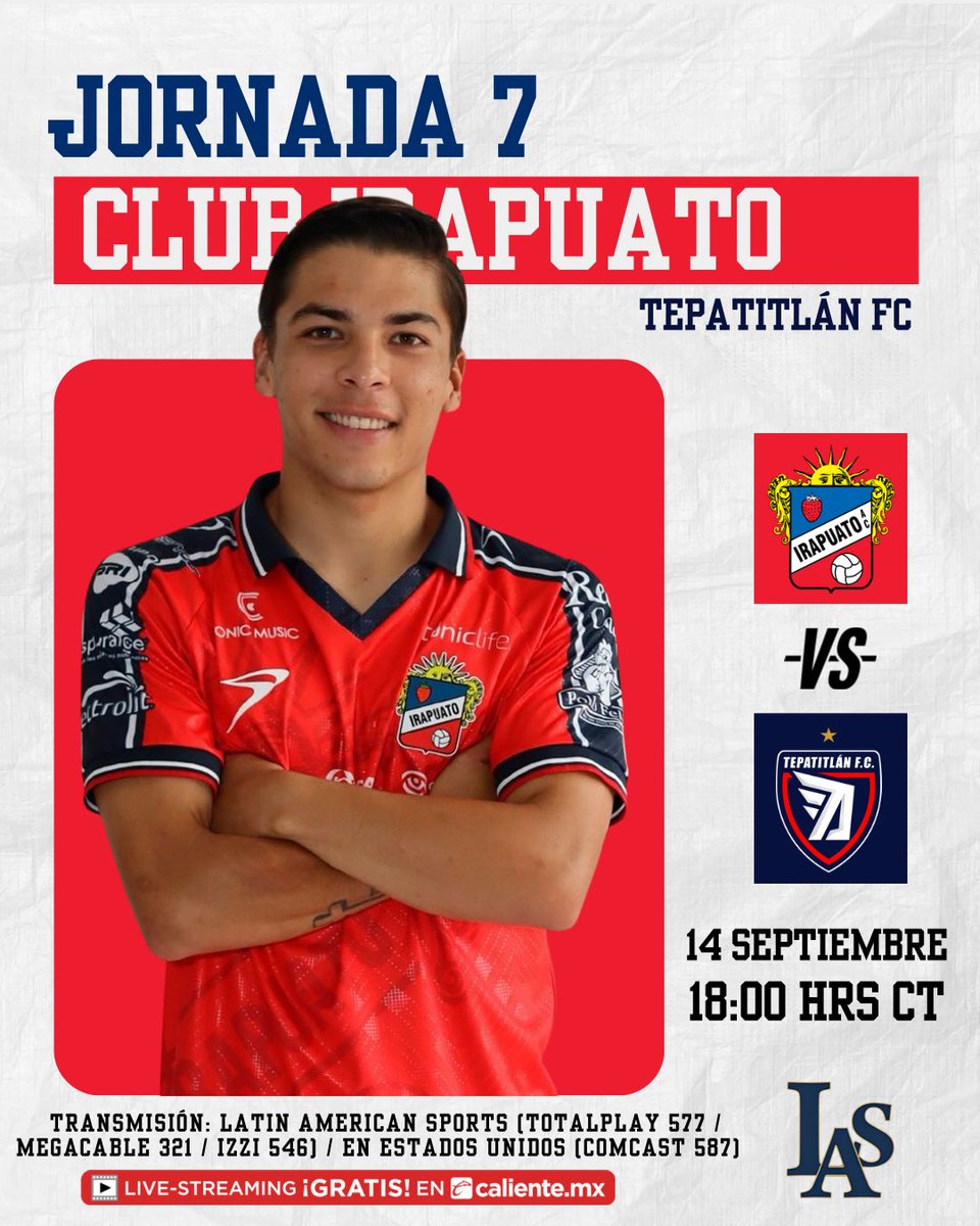 ⚽🔥 ¡Doble cartelera de poder en la #LigadeExpansiónMx ! 🔥⚽

📍 14 de septiembre

🕛 12:00 HRS CT – <a href="/LeonesNegrosCF/">Leones Negros de la UdeG</a> Vs <a href="/atleticolapaz/">Club Atlético La Paz</a> 

🕕 18:00 HRS CT – <a href="/clubirapuato_/">Club Deportivo Irapuato</a> Vs <a href="/TepatitlanFC/">Tepatitlán FC</a>