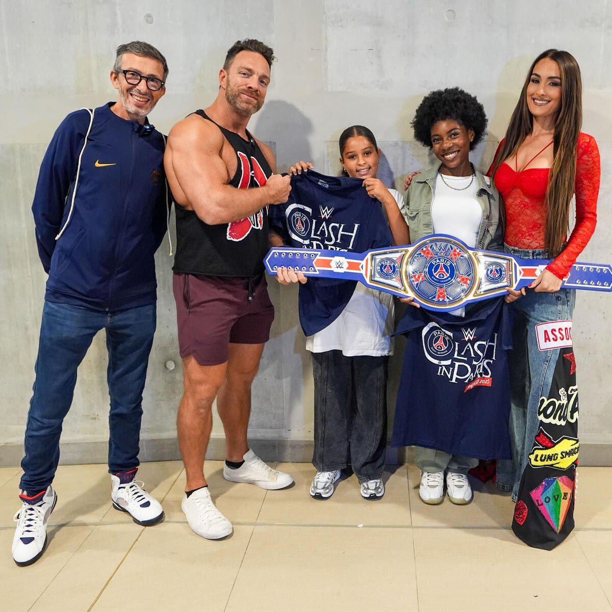 nikkigarcialove's tweet image. Nikki Bella and LA Knight had hosted backstage meet and greets before #ClashinParis