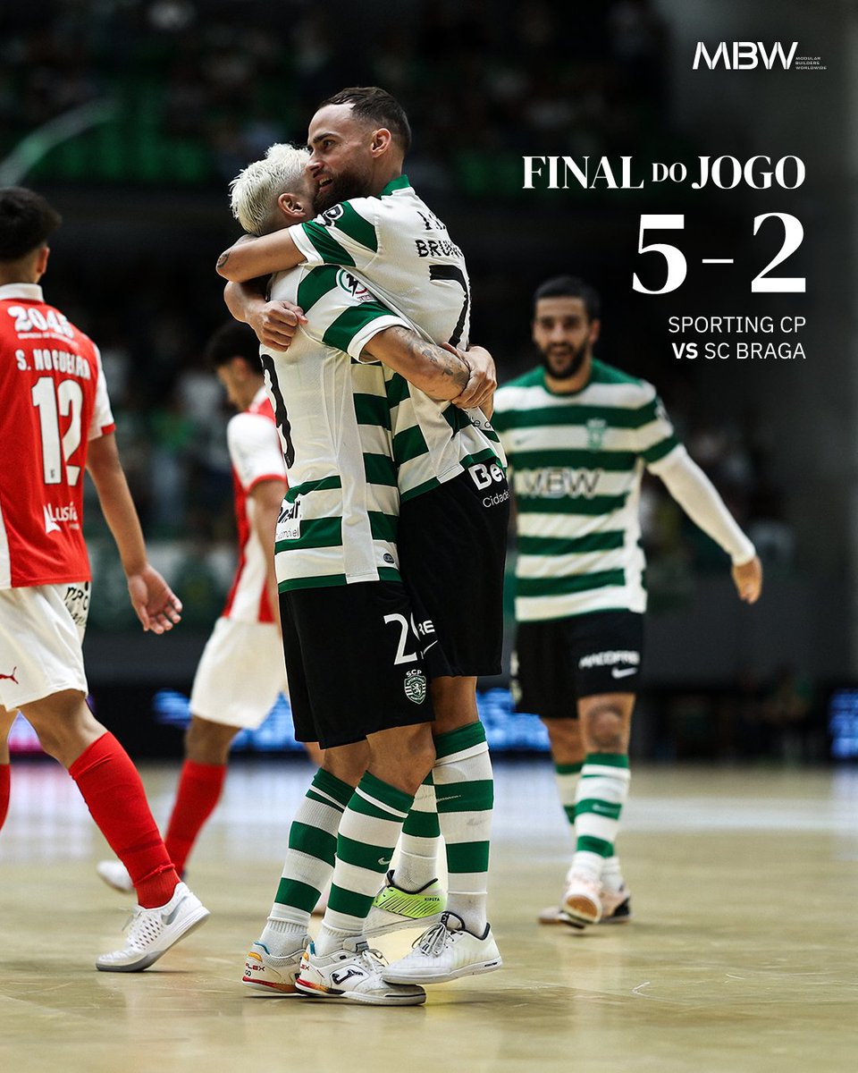 SCPModalidades's tweet image. #FutsalSCP | ⏹️ 2 jogos, 2 vitórias na Liga Placard ✔️ Os Leões recebem e vencem o SC Braga por 5-2! 🙌

⚽️ Tomás Paçó (2), Bruno Pinto (2) e Rocha.
🟢 5-2 🔴 // #SCPSCB