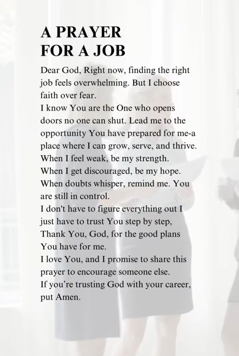 A prayer for job