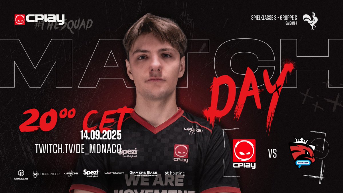 CPLAYgg's tweet photo. [#CS2] #DACHCSMasters🐔
Reinnnn geht's in Spieltag 1! Zur Feier des Tages dürft ihr @zenfoxCS hübsches Gesicht sehen 😌
Glhf @AustrianForce!🤠

🕗 20:00 Uhr 
📺 https://t.co/rGrVPrLIjb
🎙️ @monaco_casts 

#THESQUAD https://t.co/BaD2daMT9q