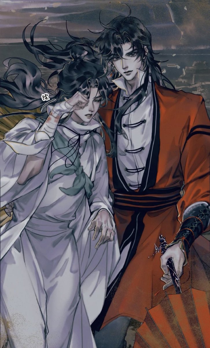 He's aways grabbing his waist, its like he'll die all over again if he isn't grabbing xie lian by the waist