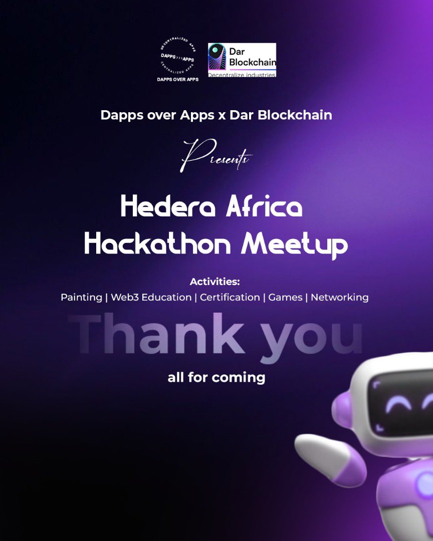 dappsoverapps's tweet image. We had a good time at the Hedera Africa Hackathon meeting ok hosted by us! #hederaafricahackathon