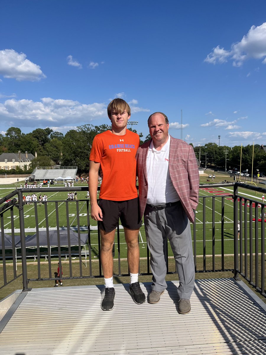 Great visit at Huntingdon Saturday!  Thank you Coach Turk and President <a href="/anthonyleigh/">Anthony Leigh</a> for the hospitality! 
<a href="/OrangeBeachFB/">Orange Beach HS Football</a> 
<a href="/HallTechSports1/">Hall-Tech Sports</a>