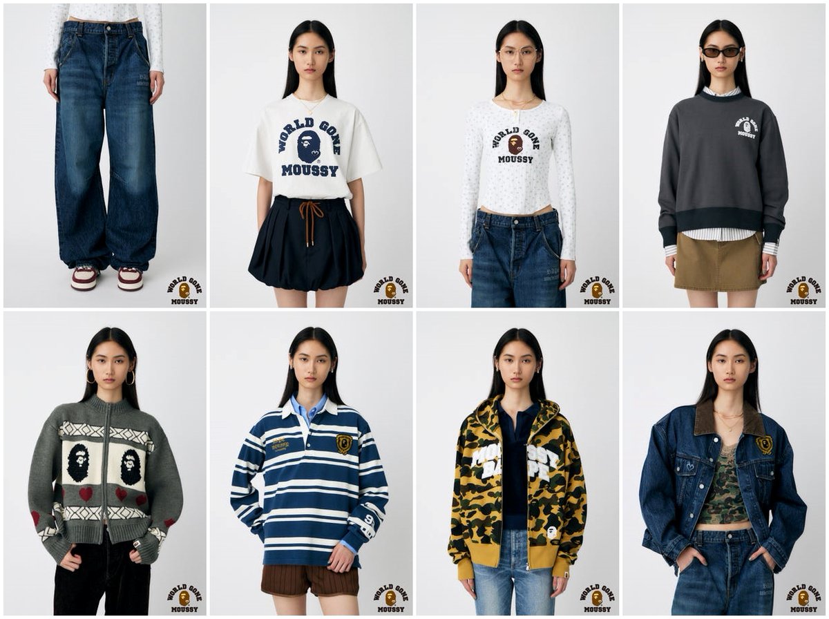 A BATHING APE × MOUSSY スペシャルコラボコレクションが2025年 9/19