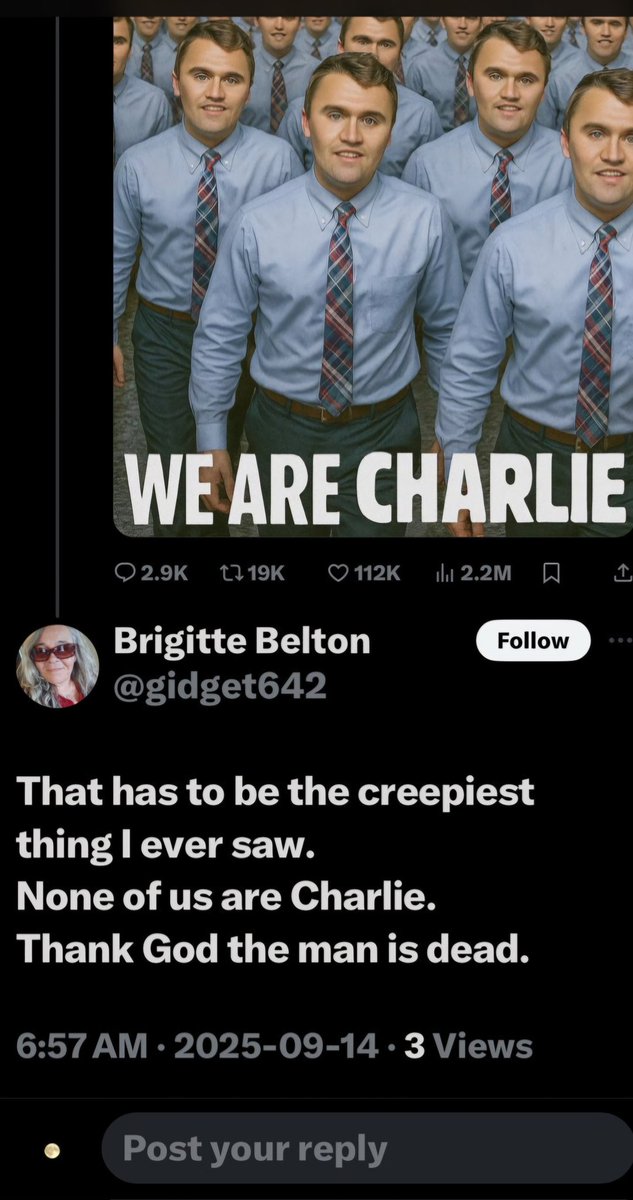 So thankful many of us distanced ourselves from this wretched hag. This just proves how vile and disgusting she is.  Exposed.