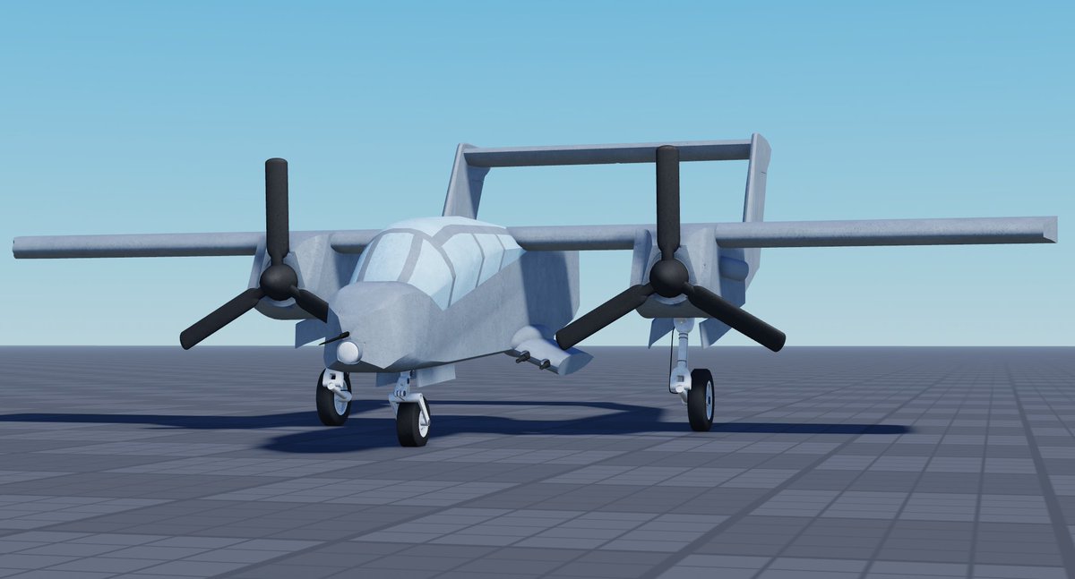 CDacted's tweet image. Some progress on both the OV-10 and Eurofighter.
Pretty much finished with the base OV-10, needing to add pylons and some other details.
Eurofighter has mostly finished wings bar pylons as well as the front canards.
#Roblox #Robloxdev #Robloxbuilds