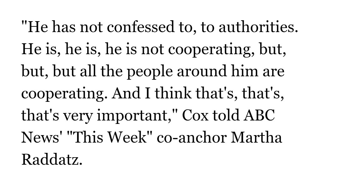 CTDefinitions's tweet image. According to this statement, it looks like we have patsy covering the plot and need to worry that he survives the next few days in custody.