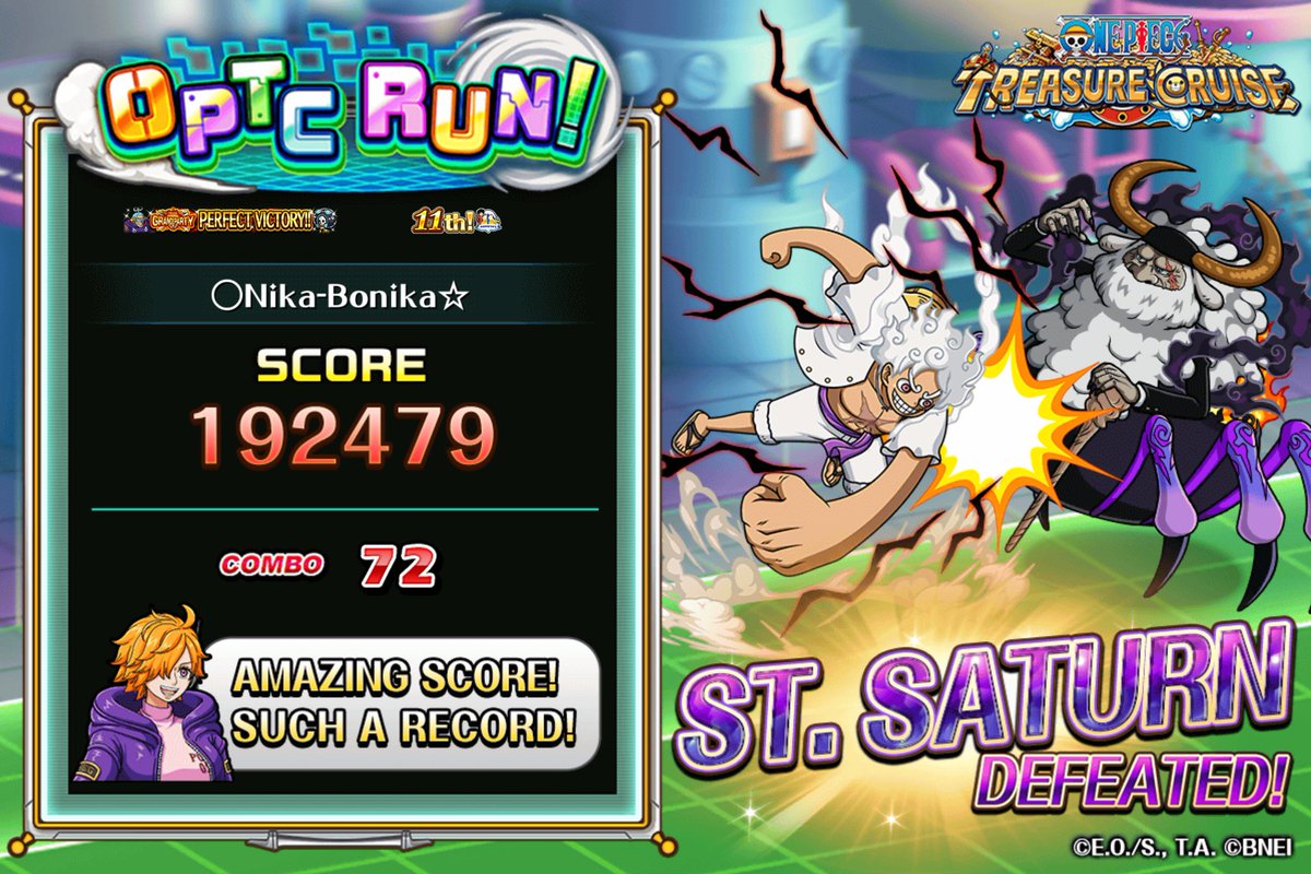 BryanMycael's tweet photo. Challenging #OPTCRun right now! 
Obtained Score: 192479
Max Combo: 72

Play from here!
https://t.co/ADYP7EcItO https://t.co/y23uvnEuaP