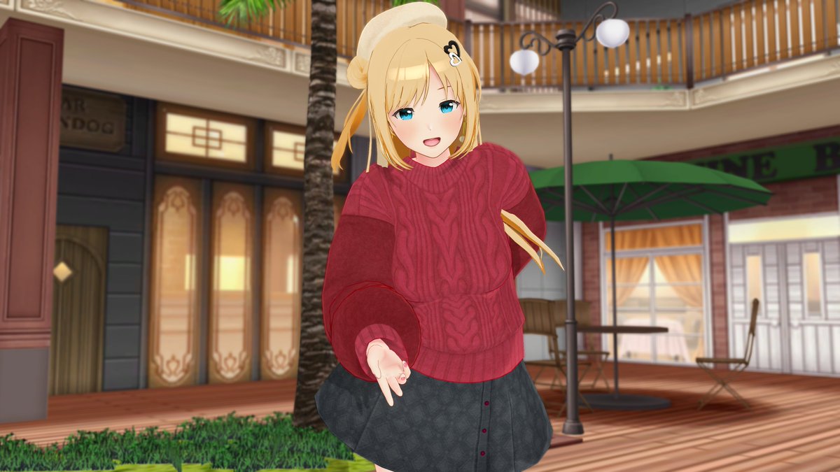 setsu_nah's tweet photo. お題 ｢ベレー帽｣
#cm3d版深夜の真剣エディット60分一本勝負
#COM3D2 https://t.co/TpKAAZg3zK