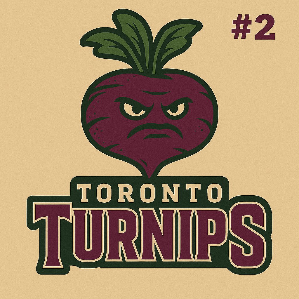 Real_MHL's tweet photo. At #2 are the Toronto Turnips. Once co-pilots of the league alongside the Smashers, they’ve since been shoved into the trunk. Will they break free and take the wheel again?

Key players: Maggot Bumcream, Fiddle Shkiddle Niddle, Barney Cupplate https://t.co/hfspMZo36E