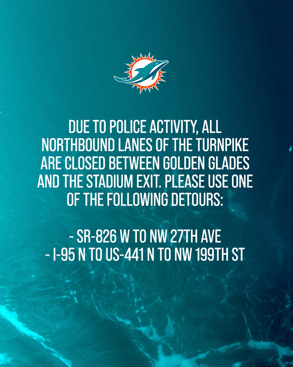 Traffic update for #NEvsMIA