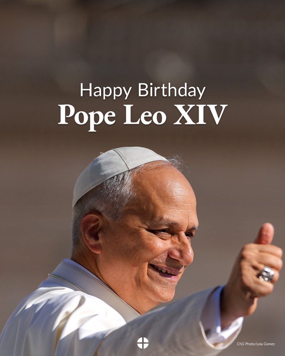 Happy 70th Birthday, Pope Leo XIV! 🎉🙏

Today, we join the universal Church in offering our prayers and heartfelt wishes for the Holy Father on this special day. May God continue to bless and guide him.

📸 | United States Conference of Catholic Bishops