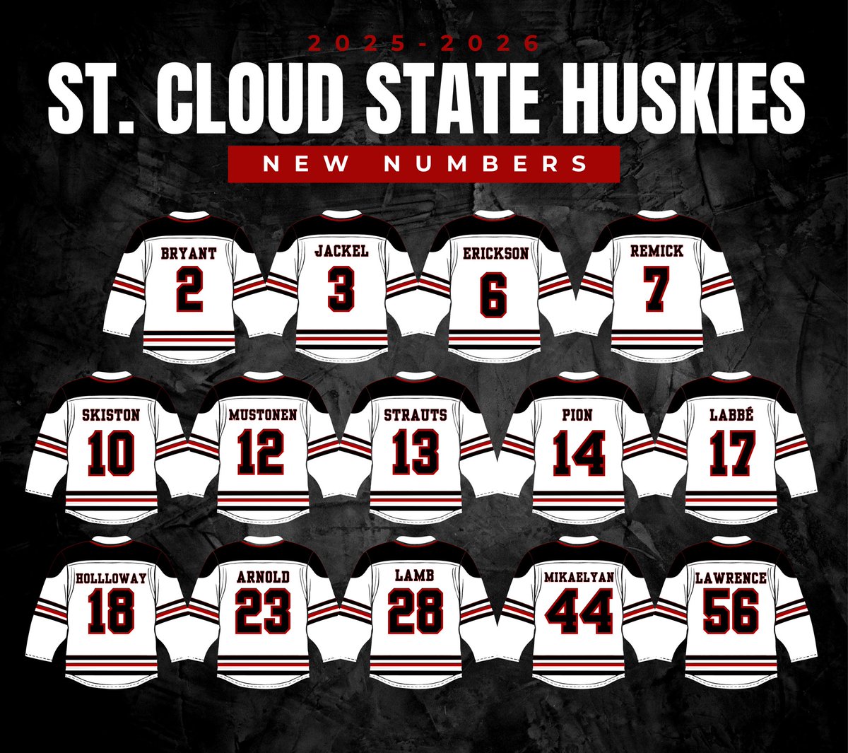 Reminder that you have less than a week to learn all of our new #️⃣’s if you haven’t already!

#HuskyHockey 🏒 | #GoHuskies 🐾