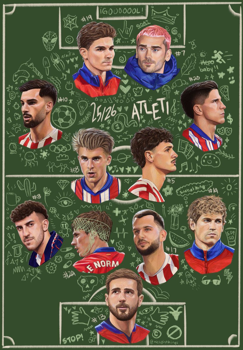 i also wanted to say a big big big thank you for 900 followers !! yall are crazy ❤️

and to celebrate, ive finally finished the full atleti 25/26 XI 🥳