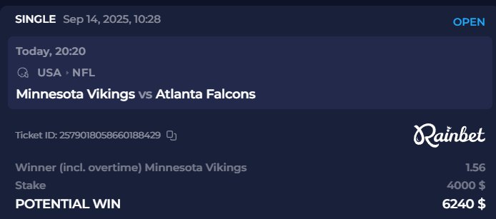 The only thing the Falcons are catching this week is an L, Minnesota Vikings locked 🔒