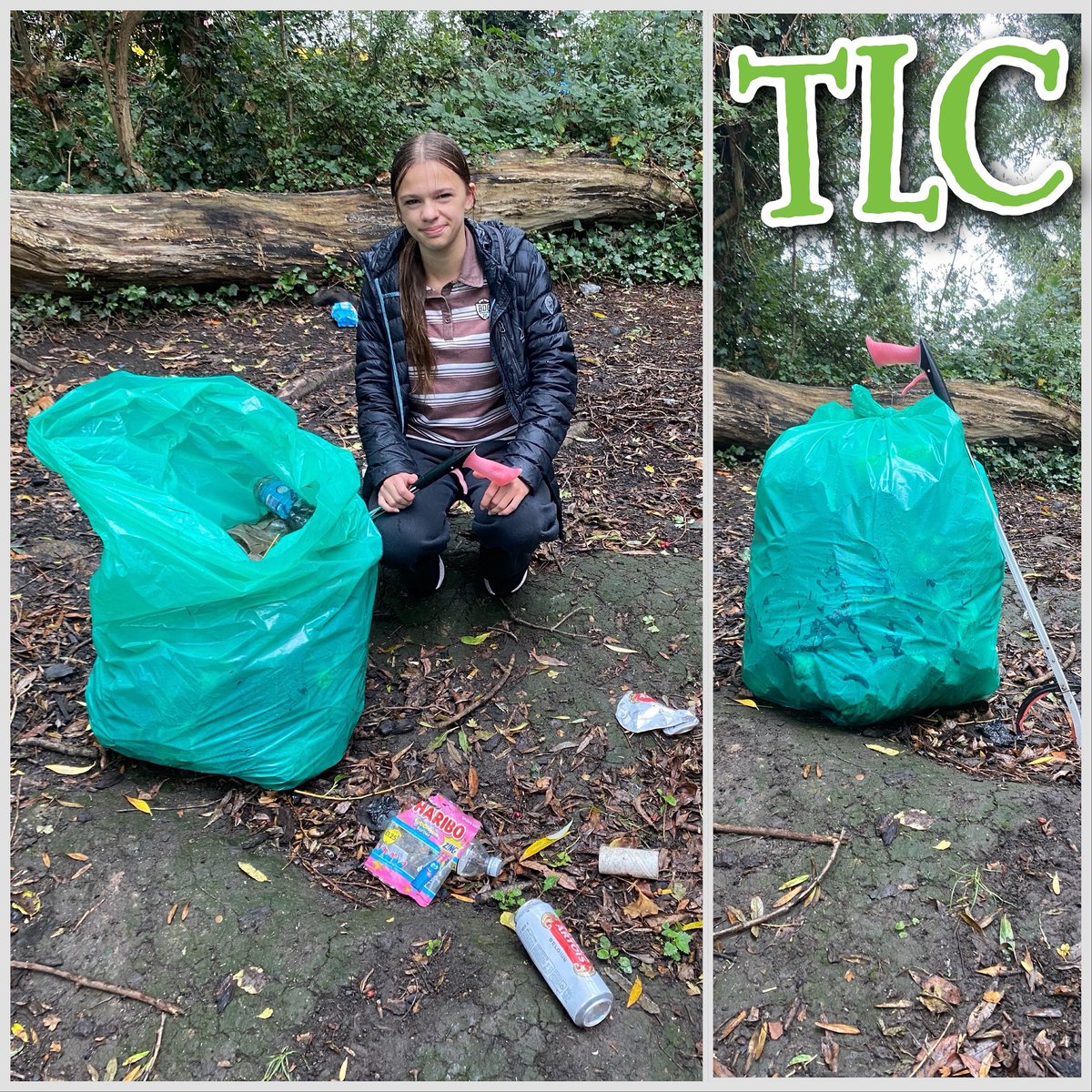 Went out to give the woods along The Birket a little TLC this afternoon and got caught in the rain 🌧️ 
It was worth it though to clear this bagful of litter and make it a little bit safer for our wonderful wildlife and nicer for us all to enjoy.😊 
Together we can make a