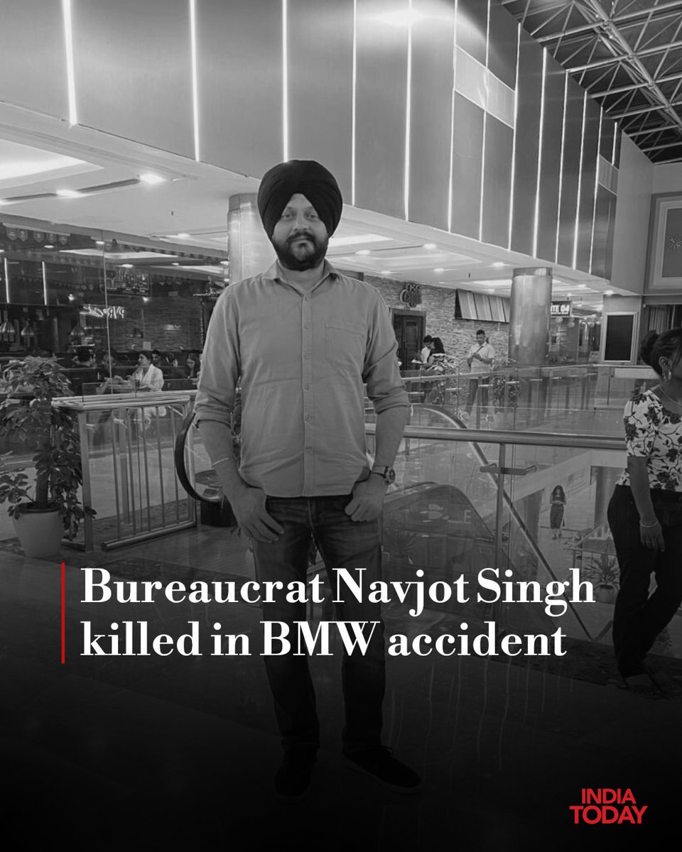 IndiaToday's tweet image. Navjot Singh, Deputy Secretary in the Department of Economic Affairs, North Block, New Delhi, was killed after being hit by a BMW near Dhaula Kuan. He was declared brought dead at Nuelife Hospital, GTB Nagar.

Eyewitnesses reported that a woman was driving the car that struck…