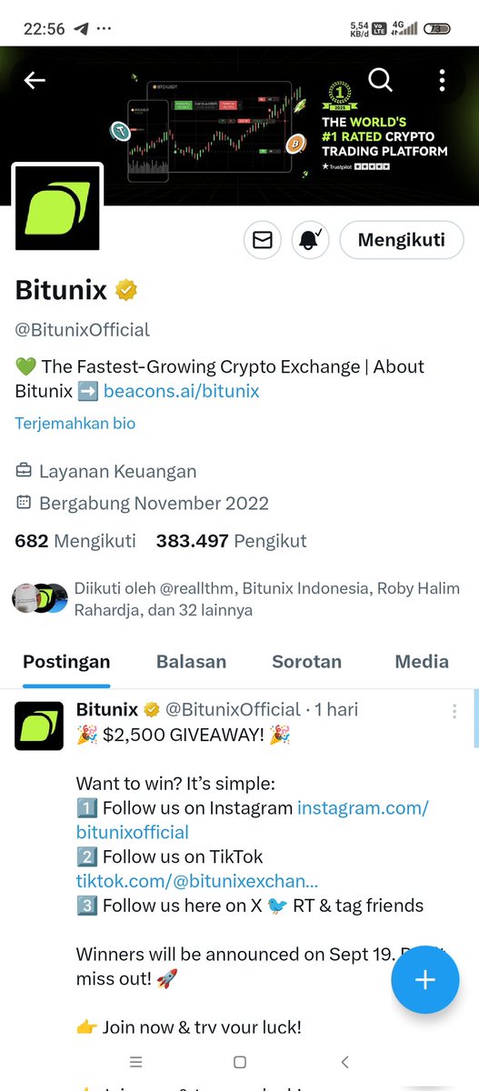 UmarKhamdan7's tweet photo. @BitunixOfficial Done @bobyhalimr @robyhalimr @Pangnara28 https://t.co/gqwQjOCI3q