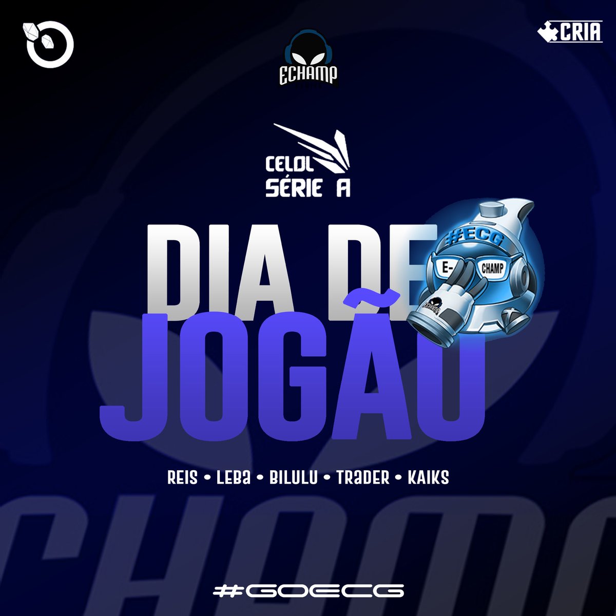 Boaaa tarde! Ontem tivemos um W.O no time adversário então teremos jogos apenas hoje - vamos em busca dessa classificação em 💪🏻

Nosso jogo começa agora às 13 horas e infelizmente não haverá live portanto o resultado será anunciado aqui mesmo 🙏🏻😋

#GOECG