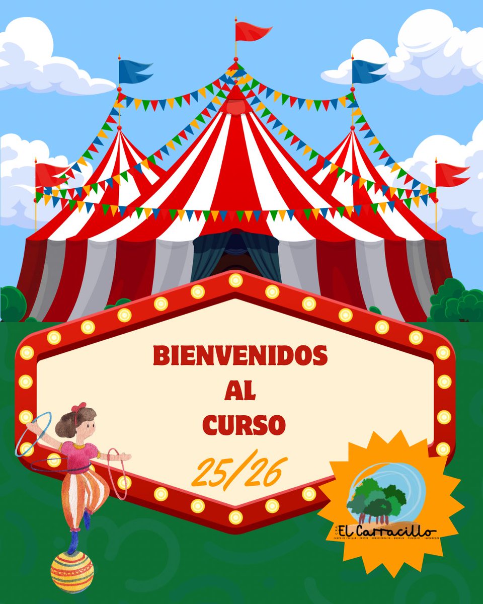 Había una vez un circo… 🎪 Los profes y los niños del Carracillo estamos preparados para que comience la función 🎠 ¡Bienvenidos al curso 25/26! 

#cracarracillo #escuelarural❤️ #curso2526 #erasmusproject #erasmusplus