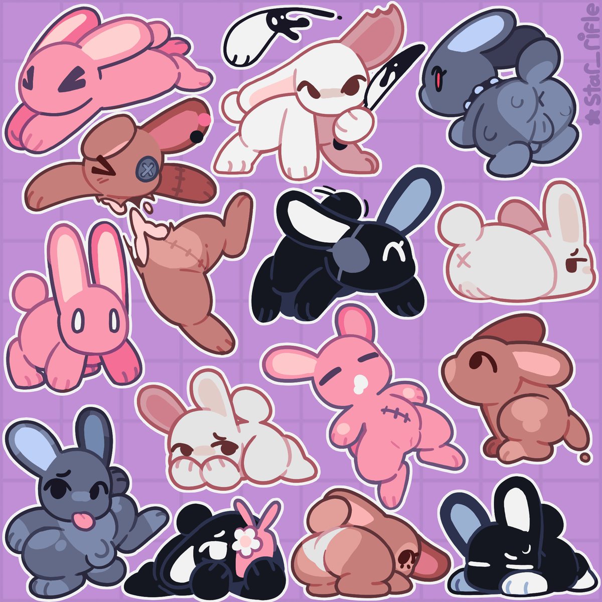 Fluffle Bunch 
(\ /)
(-x-)