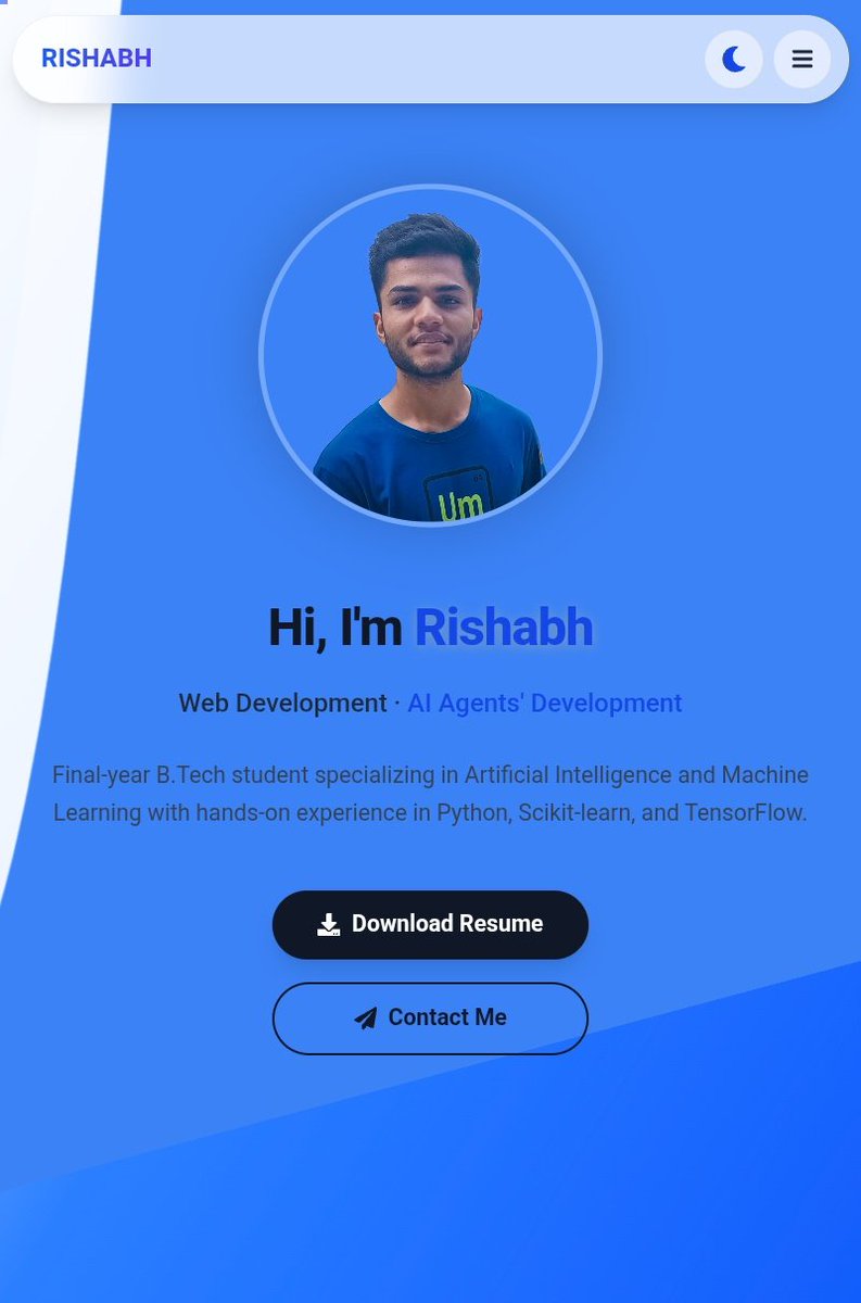 rishabhgiri024's tweet image. 🚀 Successfully built &amp;amp; deployed my Portfolio Website!
This project boosted my confidence in learning, implementing, and delivering.
🌗 Available in both Dark &amp;amp; Light mode.

🔗 Check it out: rishabh-024.netlify.app

#Portfolio #WebDev #Milestone #BuildInPublic