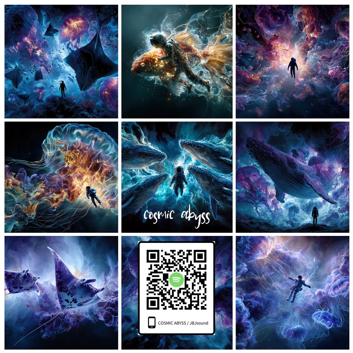 JBJart's tweet photo. Cosmic Abyss - an electronic journey through the ocean’s hidden realms -  from the deepest abyss to shimmering surface reflections. Dark sensual space electronic music with  cello and violin. 
https://t.co/xqwJQPihNm
#music #electromusic #Spotify @Spotify #spotifyforartist https://t.co/NMYQNSVInP