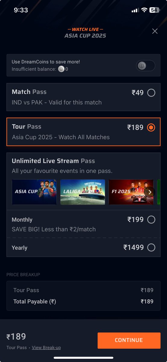 avdheshsap's tweet photo. ⁦@FanCode⁩ I am not able to watch the Ind Vs Pak match for which I recharge your app for Rs. 189/-  this is the error i get https://t.co/jZTeoKTz2N