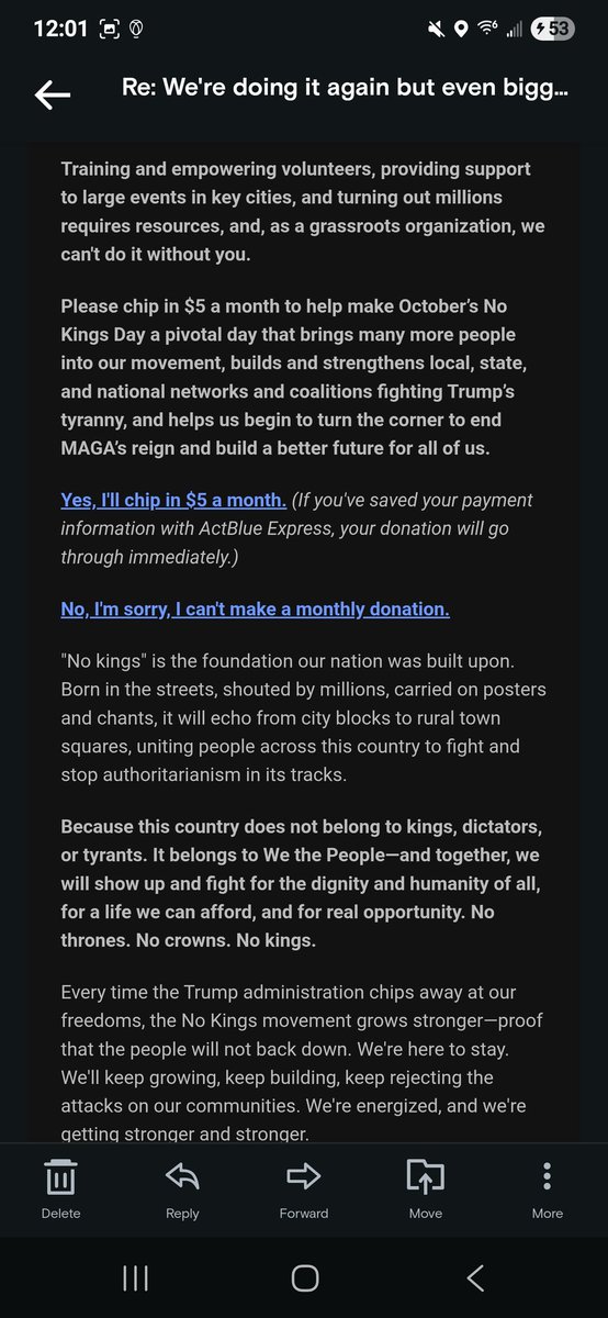 They're having another "No Kings" protest on October 18th