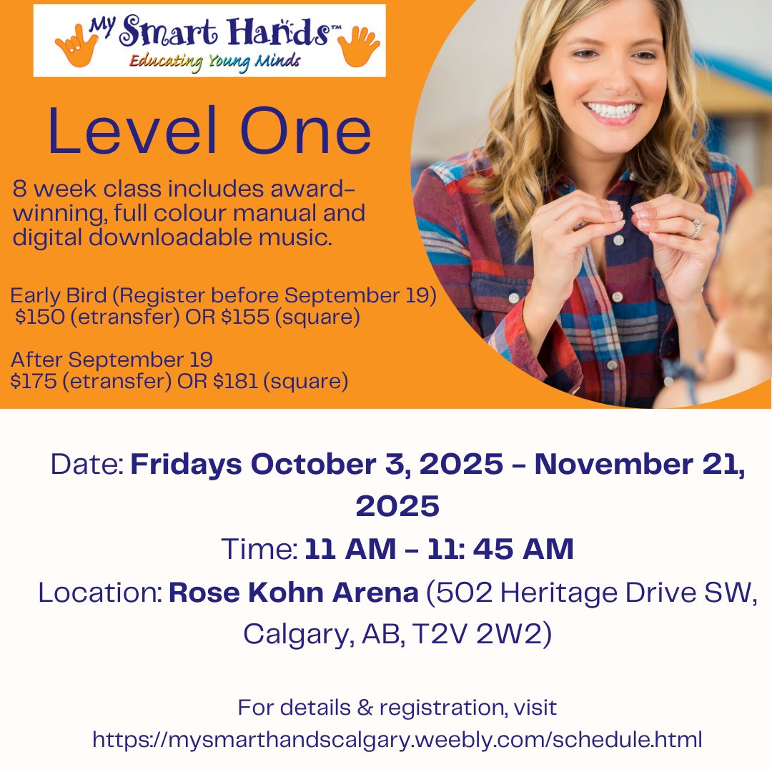 MySmartHandsLP's tweet image. New classes start in October!  Register before September 19 to take advantage of the Early Bird price. 

Email laurap@mysmarthands.com or visit
mysmarthandscalgary.weebly.com/schedule.html#/ to register!

#babysignlanguage #babysigning #babysign
#babysigns #calgary #music #singing
#singingandsigning