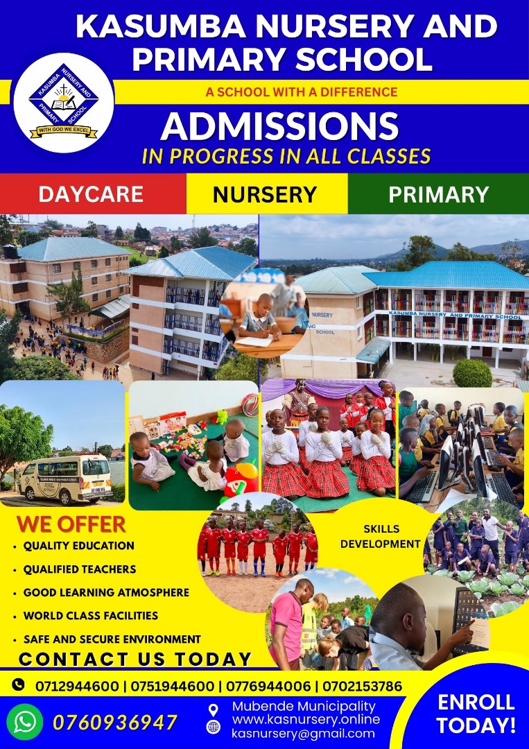 KNPSMubende's tweet photo. KASUMBA NURSERY AND PRIMARY SCHOOL Mubende, Admissions for academic Year 2026/2027 now open
#BackToSchool #school #learning https://t.co/kvwJ3cXFL2