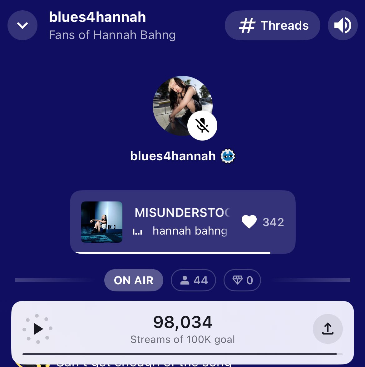Hello #blues &amp; <a href="/hannahhbbahng/">hannah bahng</a> 💙
We are so close to 100K. Just 2k left before we hit the goal and see firework again. You are so great and I am thankful for each one of you 🥰💙🫂