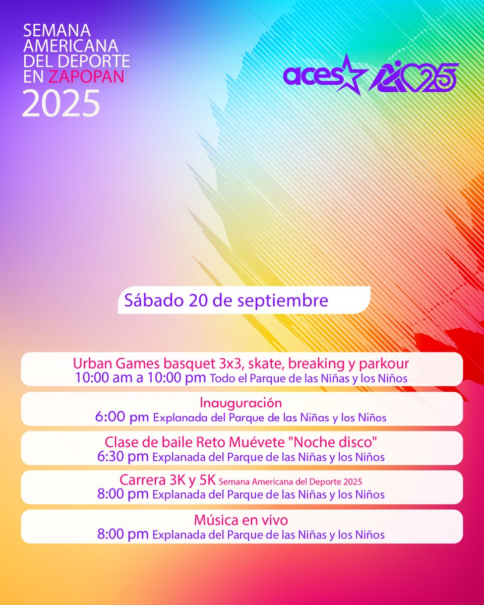 UNESCOMexico's tweet photo. 🎯🏃‍♀️ No te pierdas la Semana Americana del Deporte en #Zapopan, #Jalisco.
🗓️Septiembre,19-26.

➡️Consulta, comparte y participa de las actividades.

🏆Invitan: @ZapopanGob, @GobiernoJalisco y @america_aces. https://t.co/gzO7XDM30j