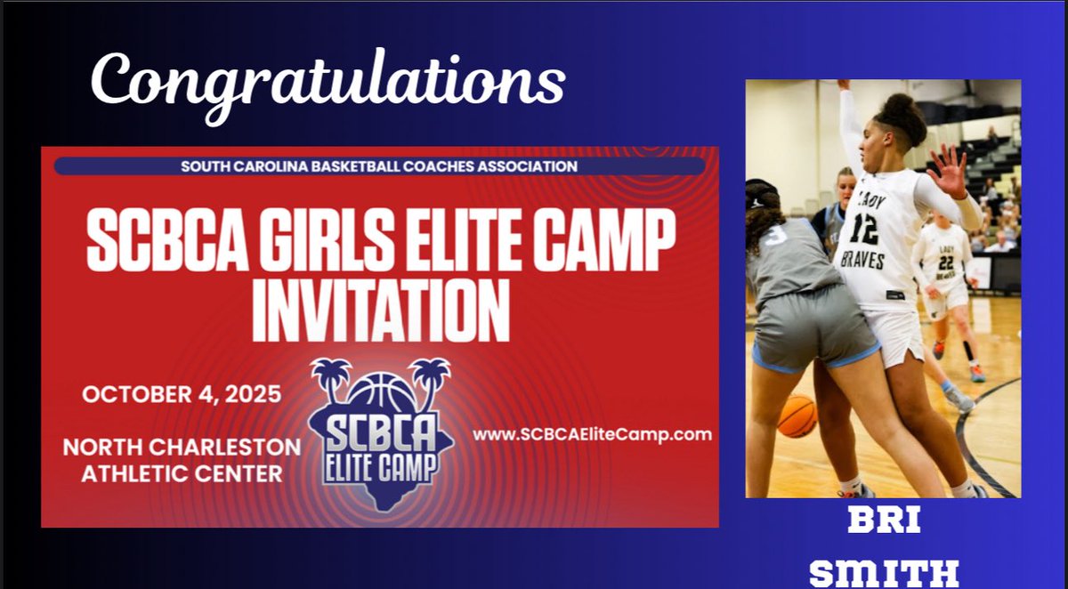Excited and thankful to be invited again to play in the SCBCA Elite Camp this year!