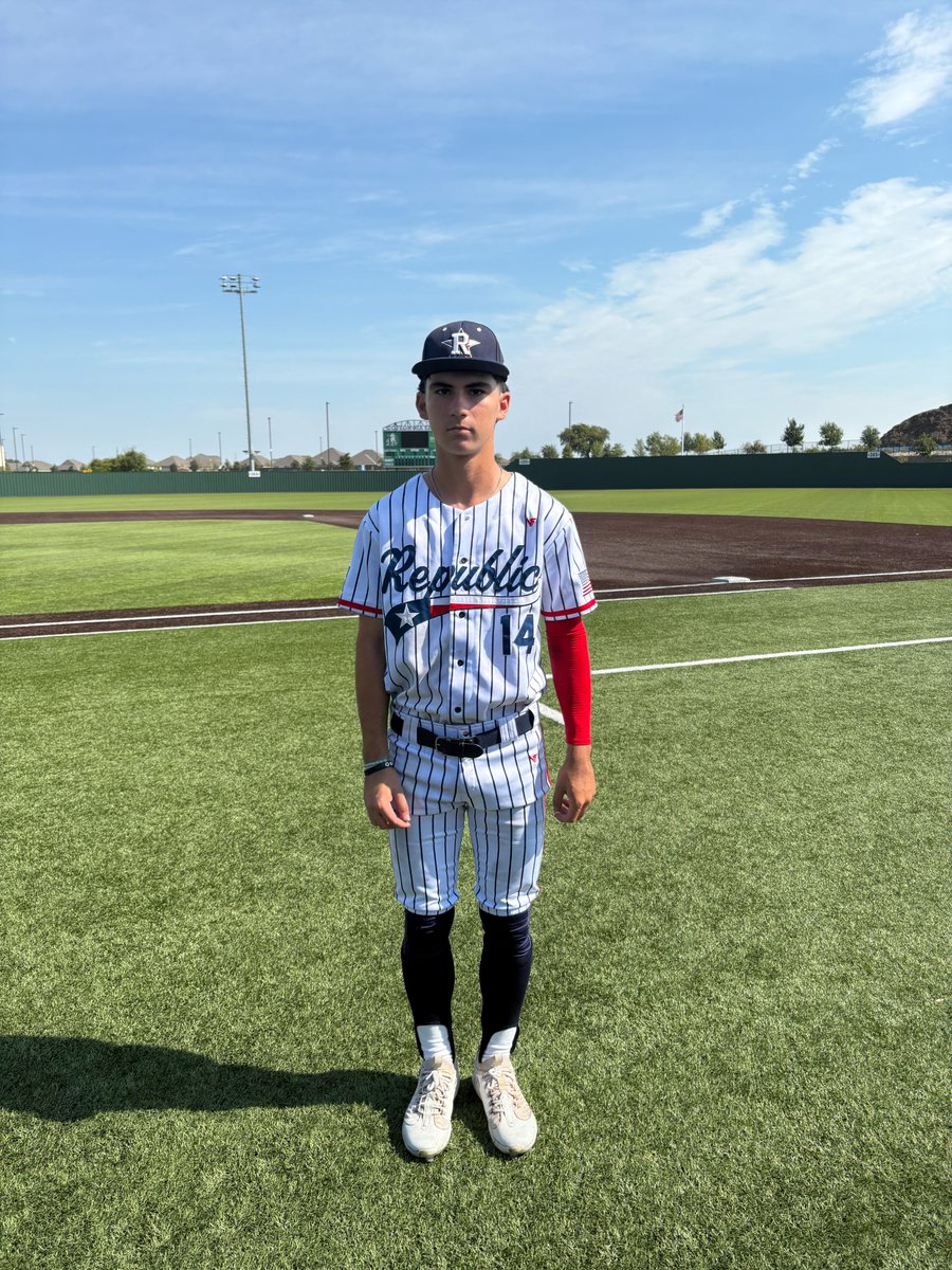 F: <a href="/TRB2023/">Texas Republic Baseball-Derner</a> Derner 6, LBC Merrick 0
PoG: <a href="/MatthewDerner14/">Matthew Derner</a> 3 IP, 5K, H, 0R | 1-3, HR, RBI