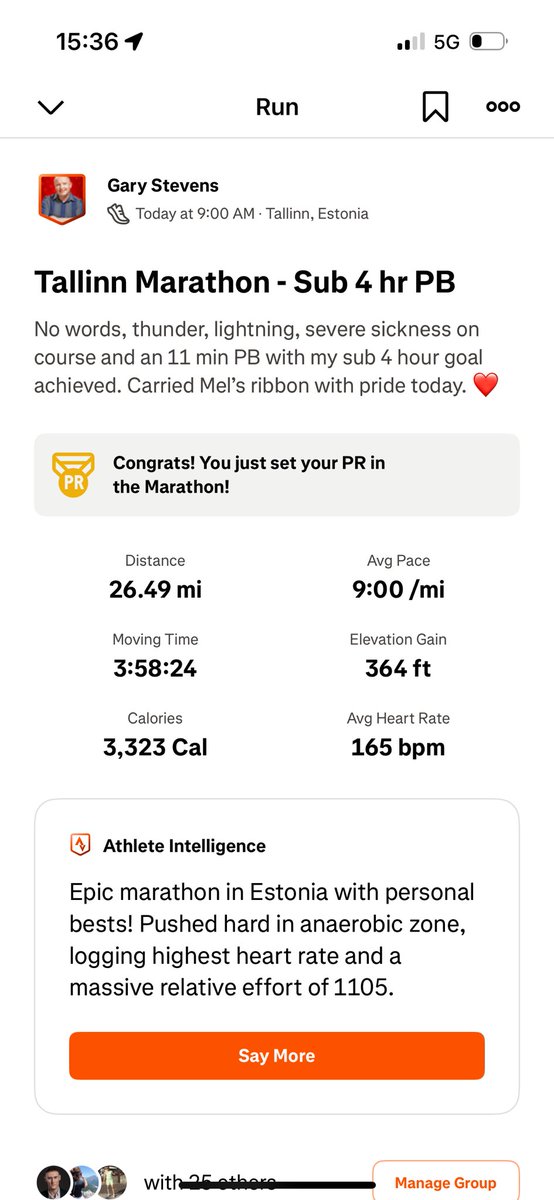 GaryStevens1024's tweet photo. @davidbailey66 PB for me and first time under 4 hours so very happy!! How about you? https://t.co/tiRFz4kfrc