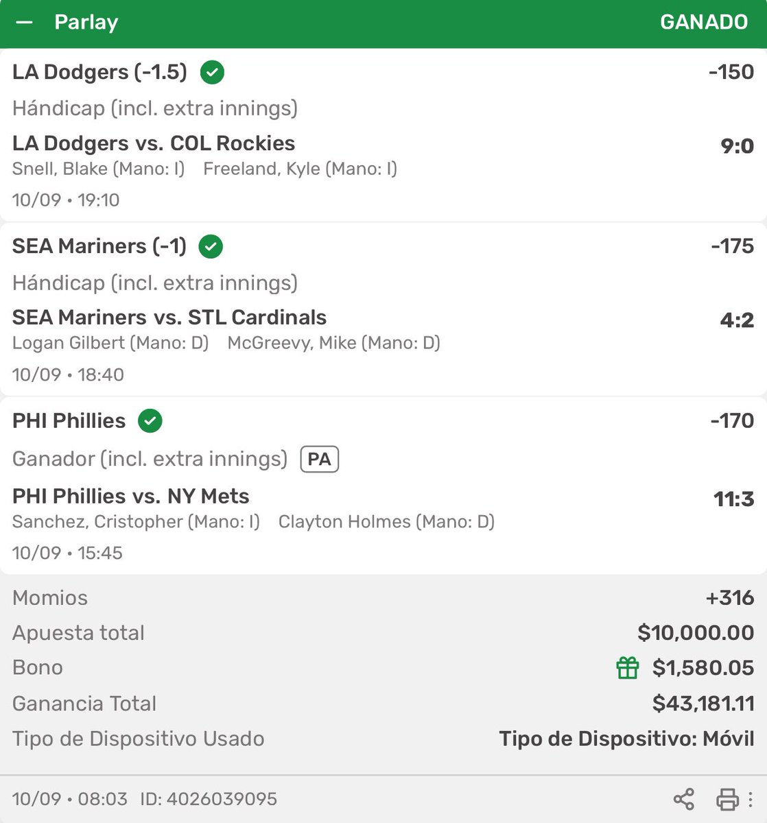 MarcoReyPicks's tweet photo. Muchos creen que esto es fácil o hacen retos absurdos 🎭
Acá no prometemos nada… pero damos lo que nadie da 👑

✅ 6 parlays triples cobrados en 6 días
📈 Bank duplicado
🔥 Y si hubieran hecho reto escalera con mis +300 ya tendrían una fortuna o su Porsche afuera😏 

Disciplina, análisis y verde diario 💰
Dale RT y participa por un regalo.