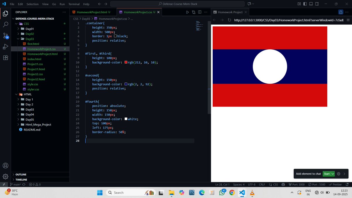 #Day9 Web development with
Rohit Negi Sir
 
Day 9 Complete....
Today Topics... 👇

✨The Cascade Explained:
✨The Power of !important:
✨The position Property:
✨Controlling Layers with z-index:

#rohitnegi #coderArmy #mernstack #WebDevelopment #DefenseChallenge