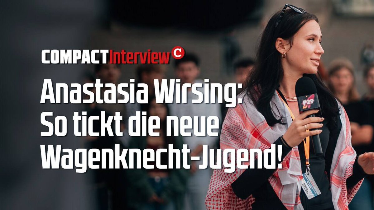 Anastasia Wirsing: So tickt die neue Wagenknecht-Jugend! 🎥🎞

🟥 Das BSW hat seit Kurzem eine Nachwuchsorganisation. 

🟥 Wie tickt die Jugend, die hinter Sara Wagenknecht steht? 

🟥 Dominik Reichert hat mit der Bundesvorsitzenden Anastasia Wirsing gesprochen.

▶️ Hier das