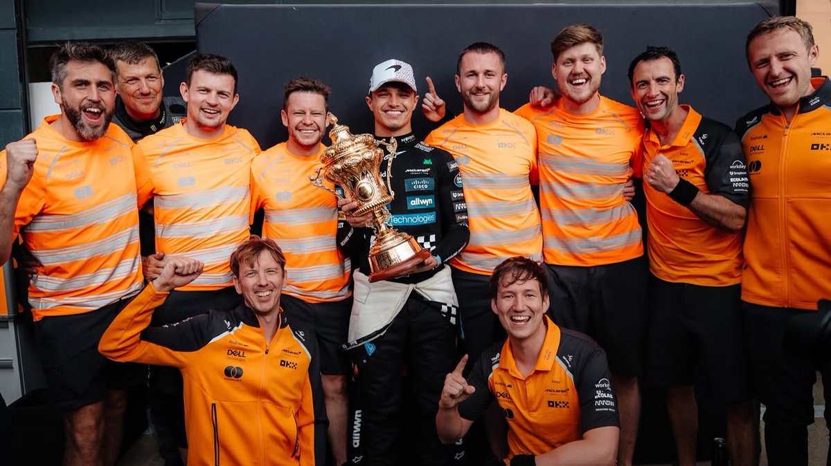 districtefour's tweet photo. Already this year Lando has created his own Monster flavor, won Monaco and Silverstone, had his own massive grandstand, spent a day w his childhood idol - he’s literally living all his dreams… so yea it hurts as a fan to see him get hate but honestly the dude is doing just fine https://t.co/w6qGhSNqAs