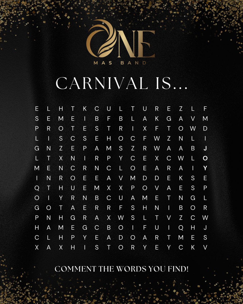 What is carnival to you? Choose #ONE word and let us know! 

#ONEMasBand