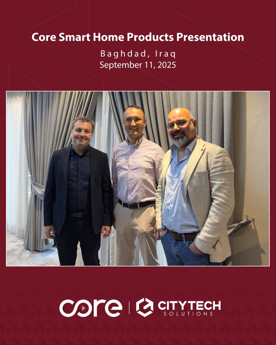 CityTech_Co's tweet image. We are proud to have successfully hosted the first Core Smart Home products presentation in Baghdad, Iraq, as the official authorized distributor
#CoreSmartHome #SmartHome #HomeAutomation #KNX #Baghdad #Iraq #CityTechSolutions #Innovation #SmartLiving #BuildingAutomation