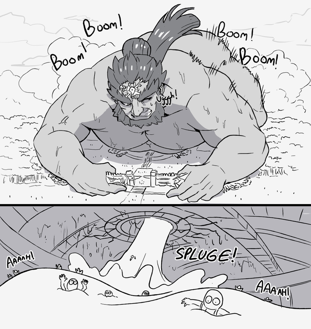 Big Ganondorf finds an underground and gives them a gift